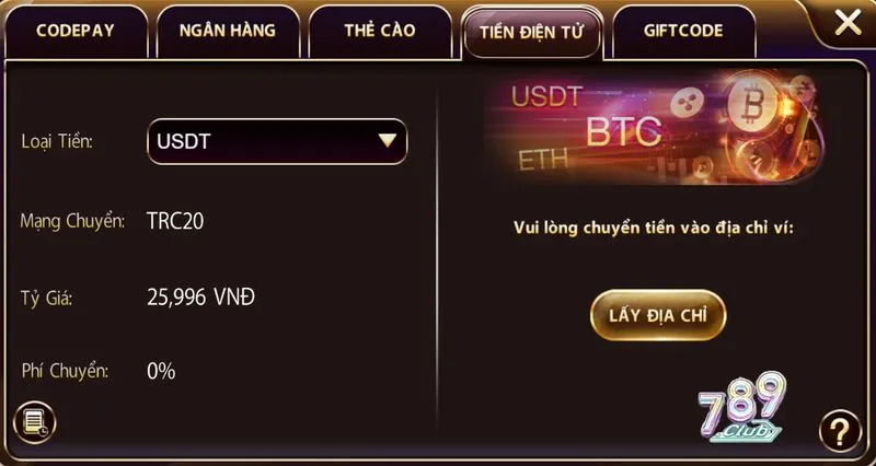 Hướng dẫn đăng nhập và nạp tiền 789club